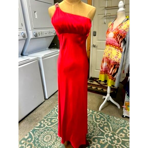 90's NIKI, Sexy ,Silk Rd Formal by NIKI LIVAS. Bejeweled One Shoulder.. PLZ READ - Picture 1 of 16